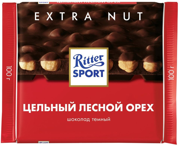 Шоколад Ritter Sport Темный Цельный лесной орех 100г - купить с ...
