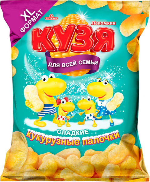 Палочки кукурузные КУЗЯ ЛАКОМКИН с сахарной пудрой, 190 г - 5 шт ...