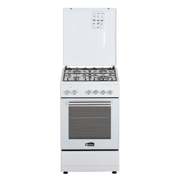 Комбинированная плита Simfer F56MW45017, газовые конфорки с ...