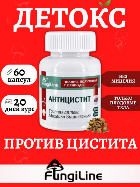 Комплекс детокс лечит цистит "Антицистит" FUNGILINE / Грибы сушеные ...