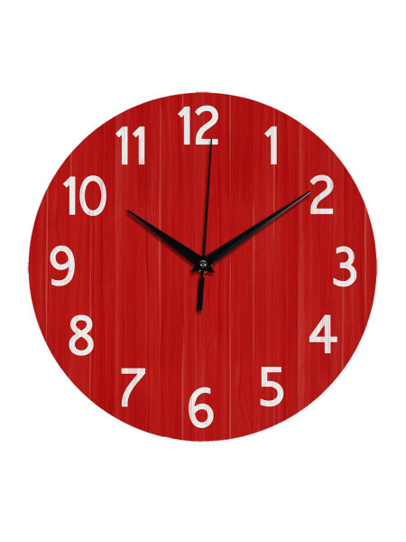 Часы настенные бесшумные большие деревянные на кухню "Текстура дерева ...