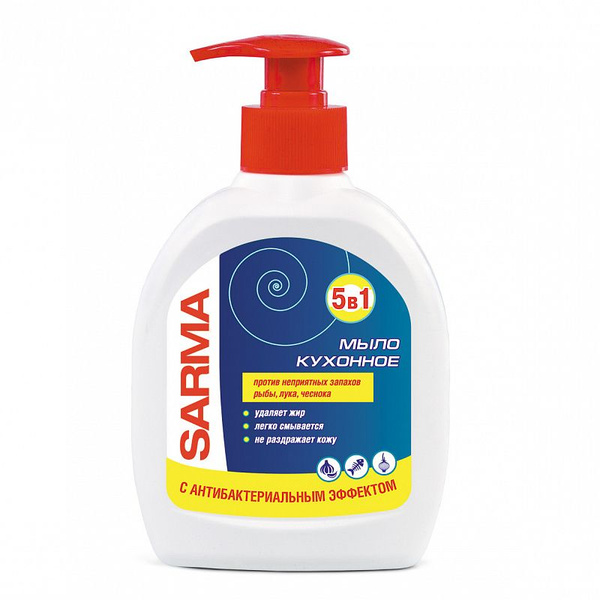 SARMA Мыло жидкое для кухни, Антибактериальное, Лимон, 300 мл - купить ...