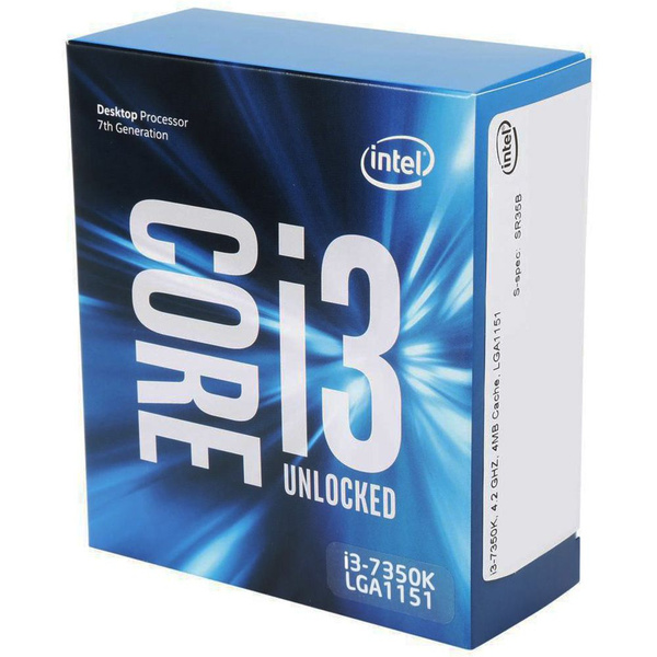 Процессор Intel Core i3 7-го поколения, BOX (с кулером), 2 яд., 4.2 ГГц ...