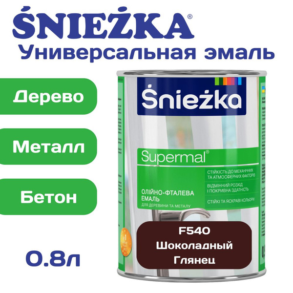 Характеристики Масляно-фталевая эмаль Sniezka Supermal для дерева и ...