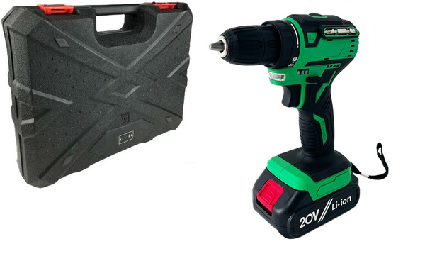 Дрель-шуруповерт Zitrek Greenpower 20 Pro1 ( Li-ion аккумулятор, кейс ...