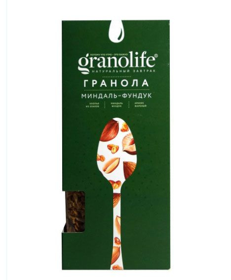 Гранола granolife Миндаль - Фундук 400г / Мюсли запеченные / Полезный ...