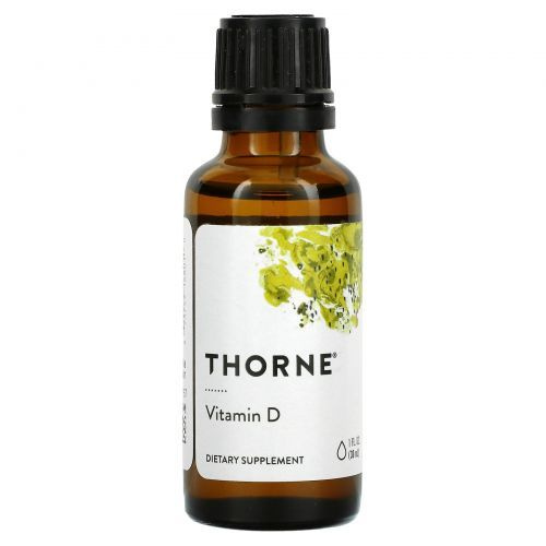 Thorne Research, Витамин D, Д3 жидкий, 30мл - купить с доставкой по ...
