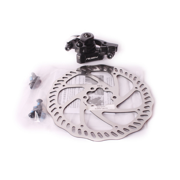 Комплект дискового тормоза RUSH (RADIUS) (машинка+диск 160 mm+болты ...