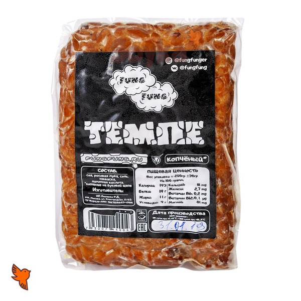 Темпе копченый ферментированные соевые бобы FungFung, 250г - купить с ...