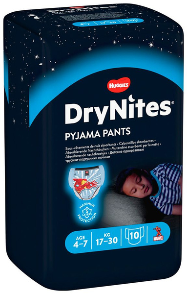 Huggies DryNites - Ropa Interior Absorbente Para Noches, Niñas 3-5 Años, Paquete Ahorro