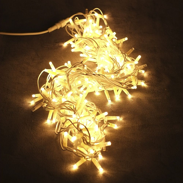 Гирлянда уличная Нить 200LED 10 м, теплый белый, IP65 резина, с ...