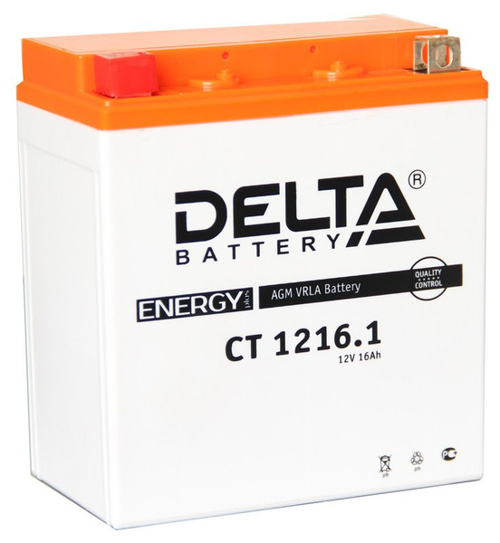Аккумулятор автомобильный Delta Battery АКБ Мото 12 В 16 А/ч п.п. Delta ...