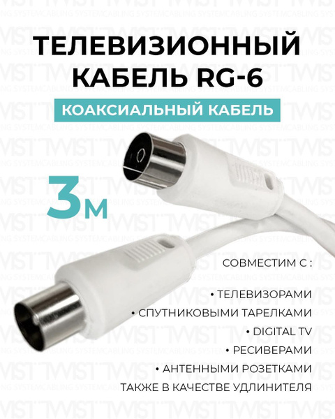 Кабель F TWIST F-COAX-F - купить по низкой цене в интернет-магазине ...