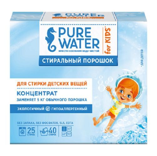 Pure Water Стиральный порошок 800 г 25 стирок Для детского белья ...