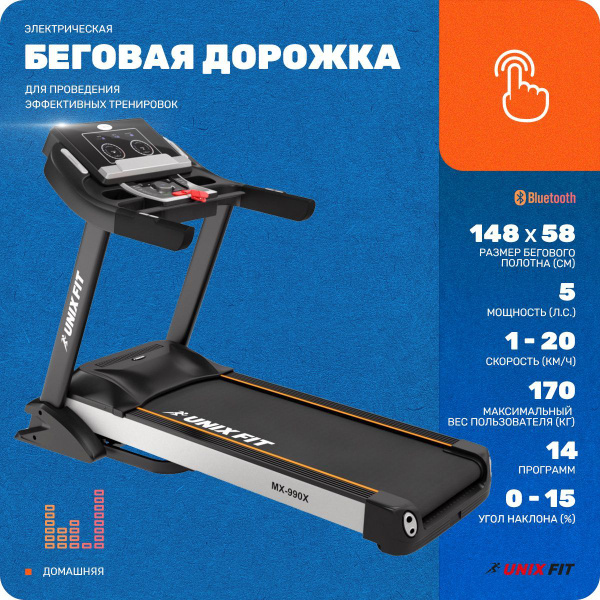 Беговая дорожка UNIX Fit UnixFit_mx_series_MX-990X - купить по ...