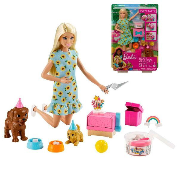 Barbie Игровой набор "Barbie и щенки" Кукла Барби с питомцами и ...