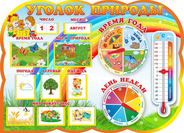 Стенд Уголок природы с карточками Любознайка - купить с доставкой по ...