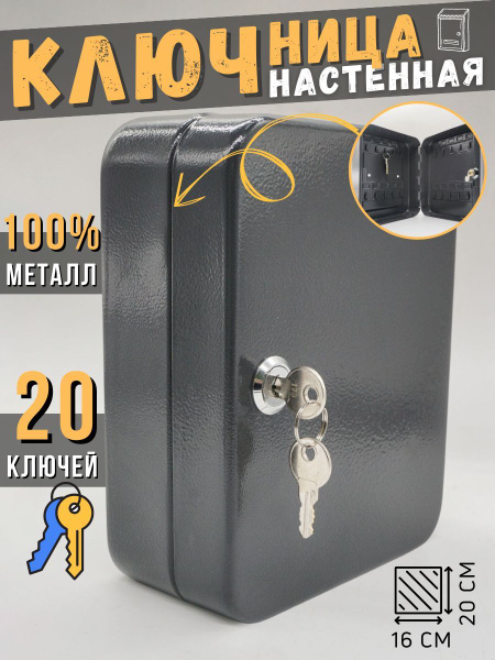 Ключница настенная декоративная с дверцей металлическая MASTER LOCK ...
