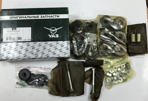 Комплект крепление кабины к раме УАЗ-469 (к-т 12шт.) "ПТП64" (полиуретан) (PTP001557)