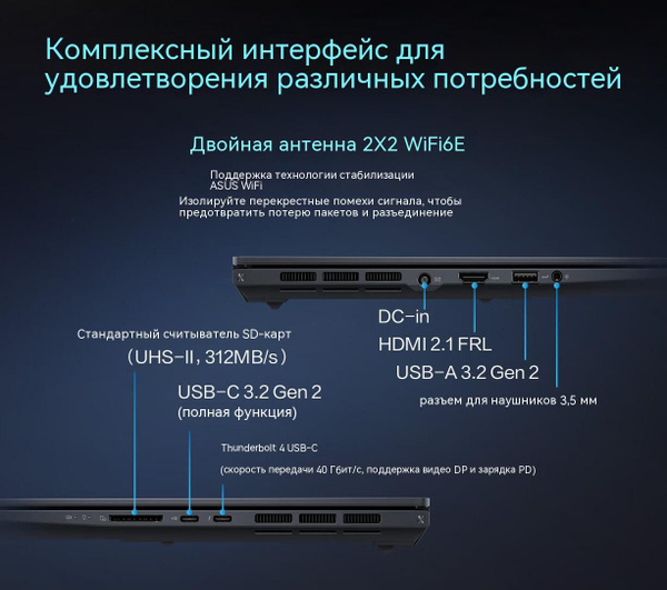 Ноутбук ASUS Zenbook Pro 14 OLED 2023, золотой купить по низкой цене ...