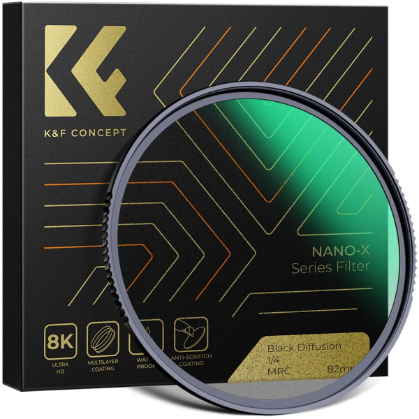 Рассеивающий фильтр K&F Concept Nano-X Black Mist 1/4 62mm / Смягчающий ...