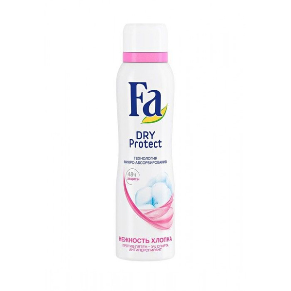 Fa Дезодорант-антиперспирант Dry Protect Нежность хлопка, 150 мл, 3 шт ...