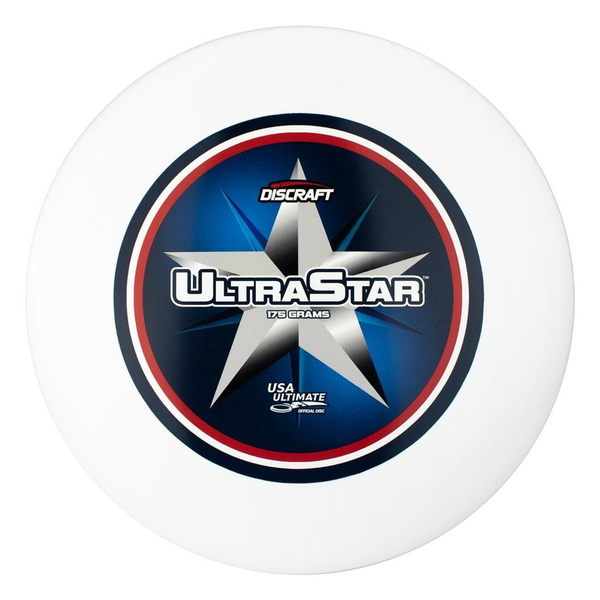 Диск Фрисби Discraft Ultra-Star Center print SuperColor белый, летающая ...