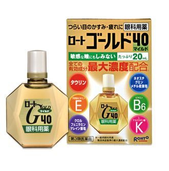 Капли для глаз ROHTO Gold 40 Mild Возрастные витаминизированные капли с ...