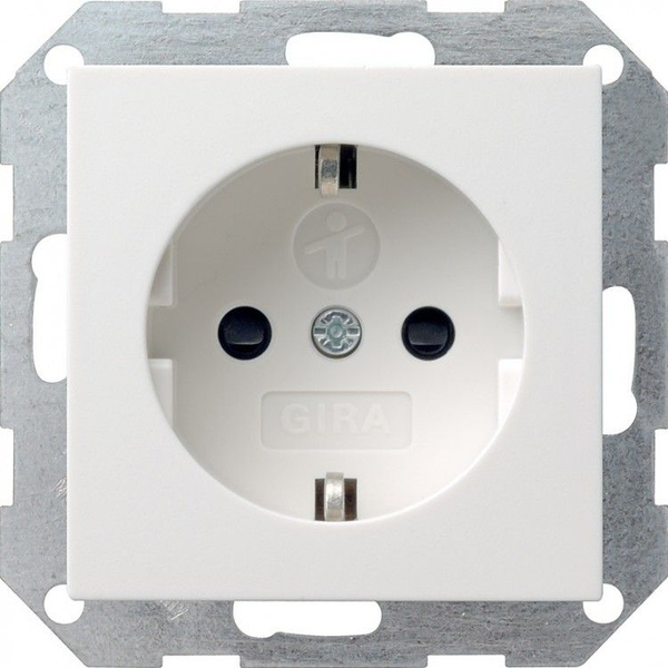 Характеристики Розетка со шторками Gira Schuko System 55 с заземлением ...