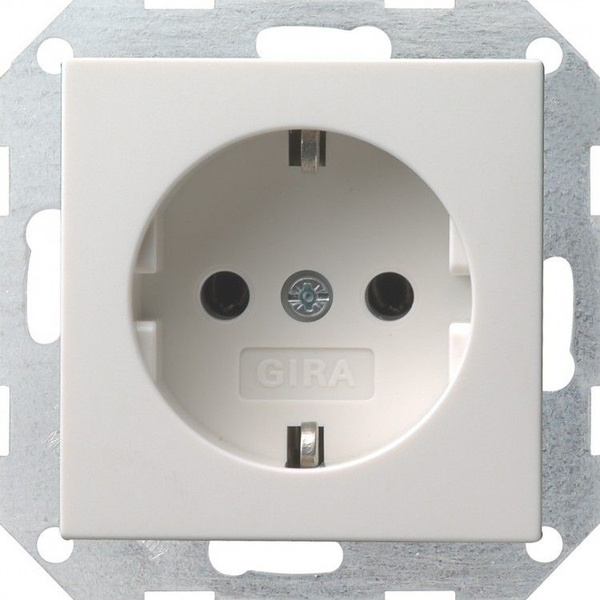 Розетка Gira Schuko System 55 с заземлением, 16А, встраиваемая ...