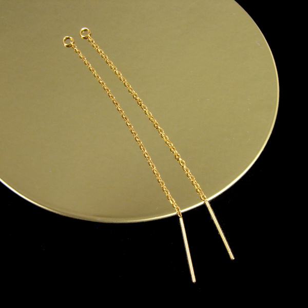 Швензы протяжки Gold Stainless Steel 90 мм (2 пары) для сережек ...