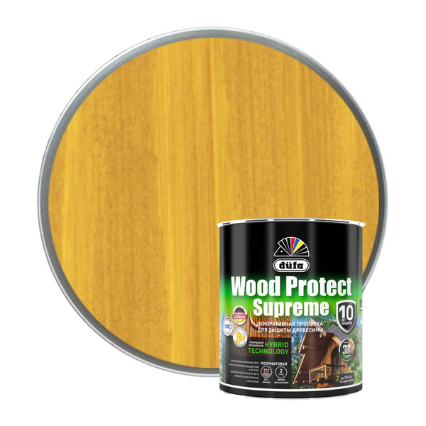 Пропитка декоративная для защиты древесины алкидная Dufa Wood Protect ...
