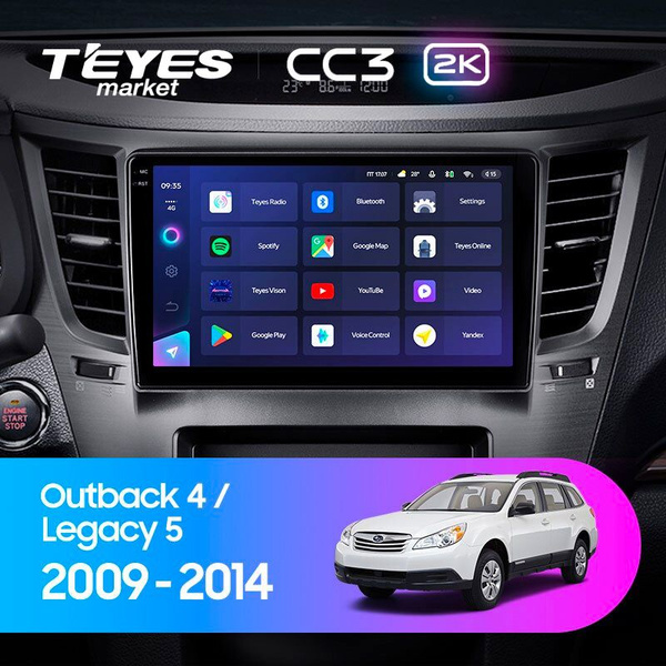 TEYES Магнитола CC3 2K 4 Gb 9.5" для Subaru Outback 4 BR Legacy 5 ...