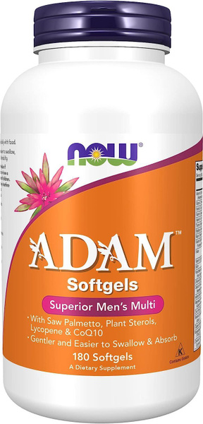 Now Foods, ADAM, эффективные мультивитамины для мужчин, 180 капсул ...