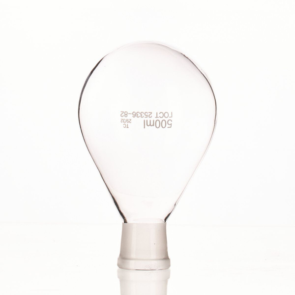 Колба грушевидная 500 мл (лабораторная, со шлифом 29/32, термостойкая ...