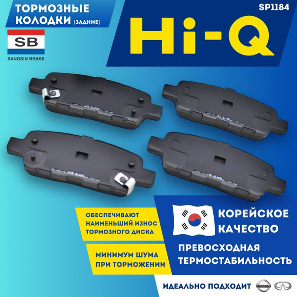 HI-Q Колодки тормозные задние