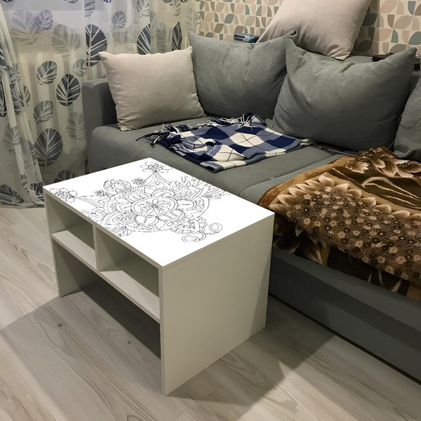 Журнальный стол LotsPrints раскраска для взрослых, страница, книжка ...