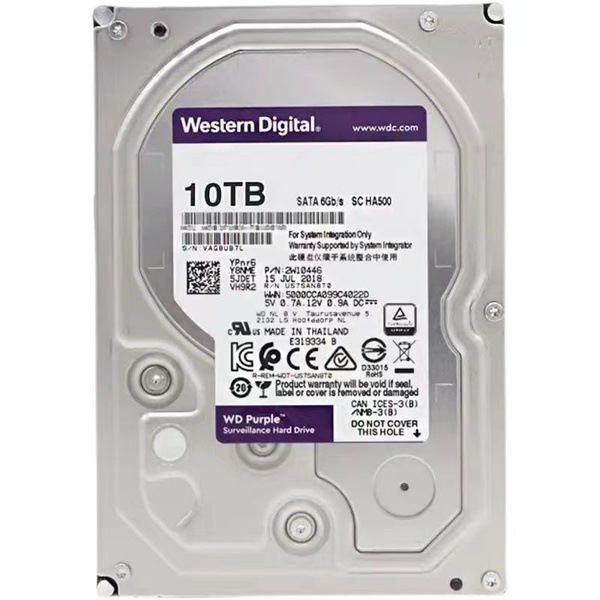 10 ТБ Внутренний жесткий диск Western Digital WD-Purple (WD102PURX-10T ...