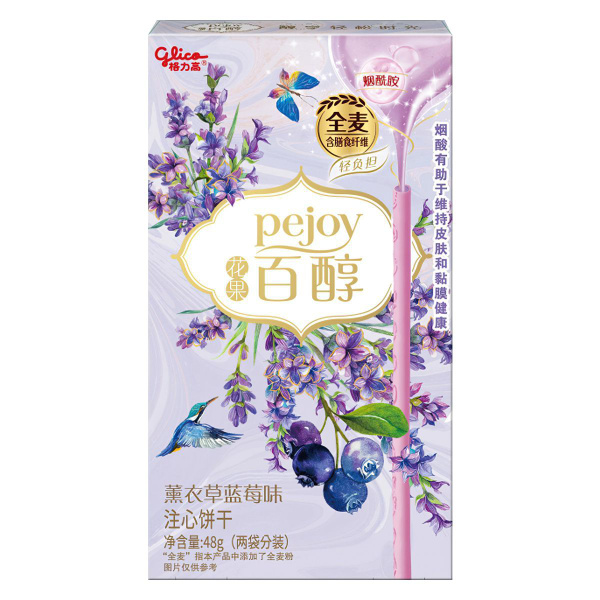 Бисквитные палочки Glico Pocky Pejoy Lavender and Blueberry со вкусом ...