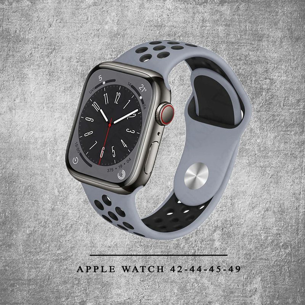Силиконовый ремешок для Apple Watch Silicone 42-44-45-49 мм / браслет ...
