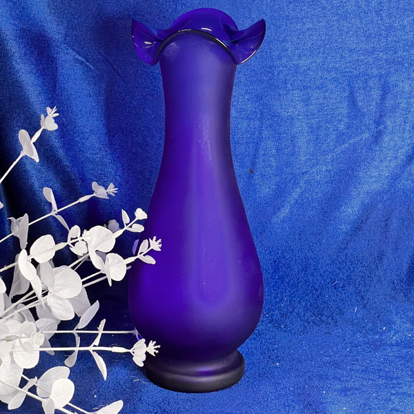 Ваза С56 из цветного стекла Синяя Матовая - купить вазу в интернет ...