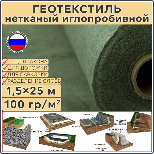 Геотекстиль купить по выгодной цене в интернет-магазине OZON (605764813)