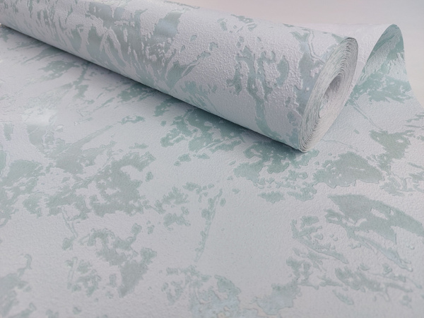 Обои под венецианскую штукатурку без подгона плотные голубые с бликами ...