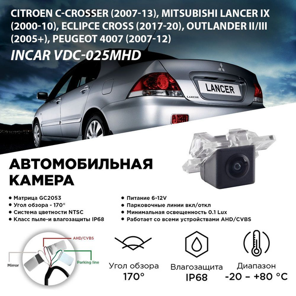Камера заднего вида InCar VDC-025MHD купить по выгодной цене в интернет ...