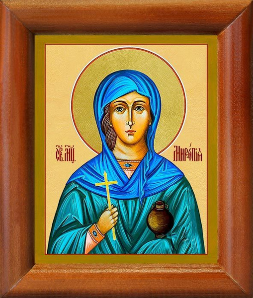 Мученица Миропия Хиосская, икона в деревянной рамке 8*9,5 см - купить ...