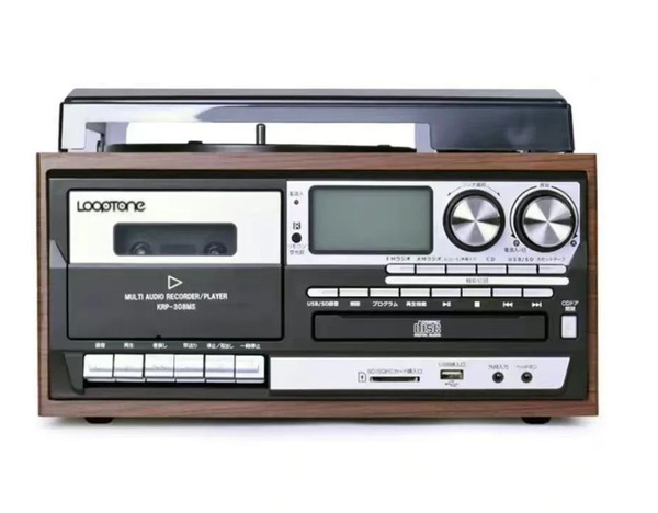 Ретро-проигрыватель виниловых пластинок / магнитофонных компакт-диск ...