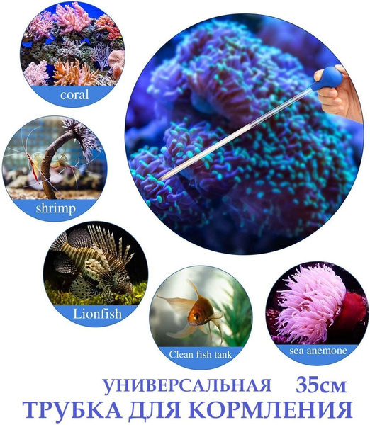 Трубка для кормления кораллов / трубка для кормления рыб и креветок ...