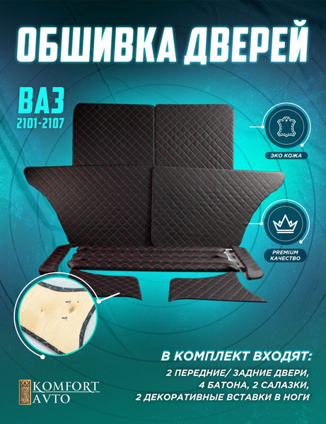 Обшивка дверей Ваз 2101-2107 (весь комплект) - купить с доставкой по ...