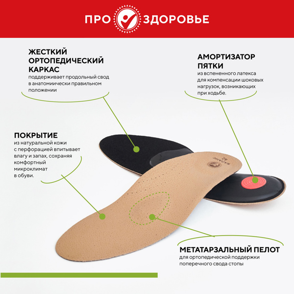 Ортопедические каркасные стельки ПРО.ЗДОРОВЬЕ БАЛАНС, арт. AX1152 ...