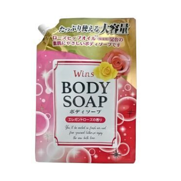 Японское Крем-мыло для тела увлажняющее с маслом розы Wins Body Soap ...